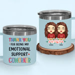 Custom Name Emotional Support Coworker Gifts - Personalized 14 Oz Tumbler With Handle