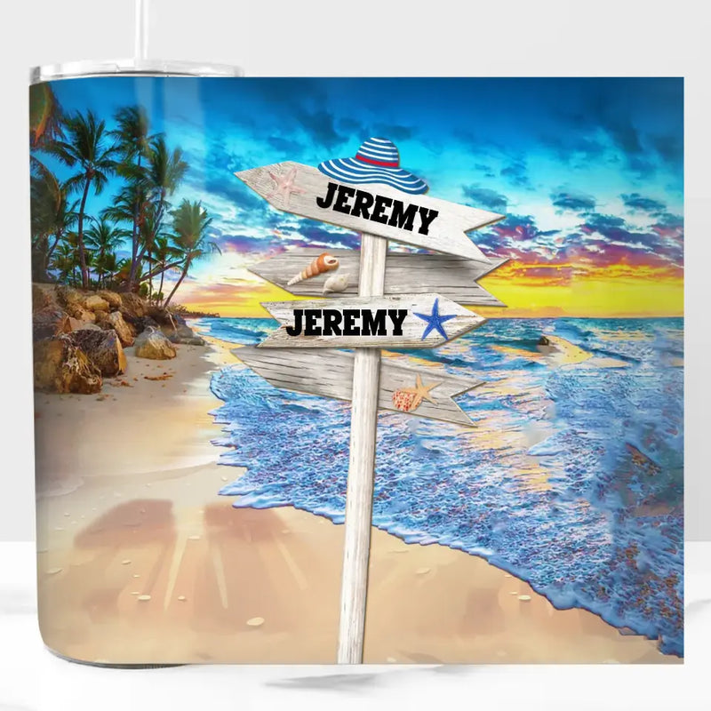 Make This Summer Unforgettable With Your loved Ones - Family Personalized Custom Skinny Tumbler - Summer Vacation Gift For Family Members