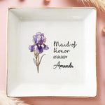 You Are My Maid Of Honor - Bestie Personalized Custom Jewelry Dish - Wedding Gift, Bridesmaid Gift For Maid Of Honor, Bridesmaid, Bestie