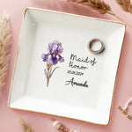 You Are My Maid Of Honor - Bestie Personalized Custom Jewelry Dish - Wedding Gift, Bridesmaid Gift For Maid Of Honor, Bridesmaid, Bestie