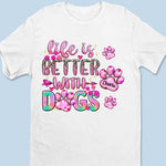 Dogs Leave Paw Prints On Your Heart - Dog Personalized Custom Unisex T-shirt, Hoodie, Sweatshirt - Gift For Dog Lovers, Pet Owners