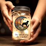 In Memory Of A Faithful Friend - Memorial Personalized Custom Mason Jar Light - Sympathy Gift For Dog Lovers