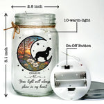 In Memory Of A Faithful Friend - Memorial Personalized Custom Mason Jar Light - Sympathy Gift For Dog Lovers