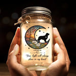 In Memory Of A Faithful Friend - Memorial Personalized Custom Mason Jar Light - Sympathy Gift For Dog Lovers
