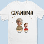 Custom Photo A Grandma Is A Hug Waiting To Happen - Family Personalized Custom Unisex T-shirt, Hoodie, Sweatshirt - Gift For Grandma