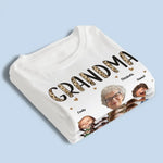 Custom Photo A Grandma Is A Hug Waiting To Happen - Family Personalized Custom Unisex T-shirt, Hoodie, Sweatshirt - Gift For Grandma