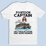 Living The Pontoon Dream - Family Personalized Custom Unisex T-shirt, Hoodie, Sweatshirt - Gift For Cruise Lovers, Boat Captains