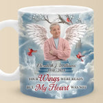 Custom Photo A Big Piece Of My Heart Lives In Heaven - Memorial Personalized Custom Mug - Sympathy Gift For Grandma