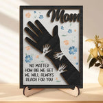 Your Love Ties Our Family Together - Family Personalized Custom 2-Layered Wooden Plaque With Stand - Gift For Mom, New Moms