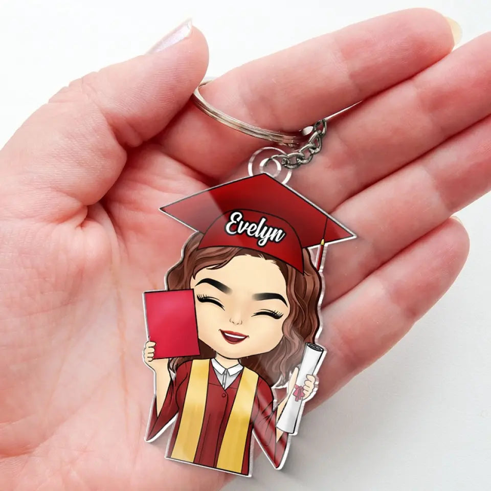 A Sweet Ending To A New Beginning - Family Personalized Custom Shaped Acrylic Keychain - Graduation Gift For Family Members, Siblings, Brothers, Sisters