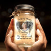 Custom Photo Forever In Our Hearts - Memorial Personalized Custom Mason Jar Light - Sympathy Gift For Family Members