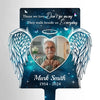 Custom Photo Those We Love Don't Go Away - Memorial Personalized Custom Stain Glass Style Acrylic Garden Stake - Sympathy Gift For Family Members
