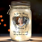 Custom Photo Memorial Gifts for Mom - Personalized Mason Jar Light