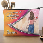 And So The Adventure Begins - Travel Personalized Custom Cosmetic Bag - Holiday Vacation Gift, Gift For Women, Travel Lovers