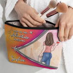 And So The Adventure Begins - Travel Personalized Custom Cosmetic Bag - Holiday Vacation Gift, Gift For Women, Travel Lovers