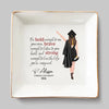 Dream Big And Just Go For It - Family Personalized Custom Jewelry Dish - Graduation Gift For Family Members, Siblings, Brothers, Sisters