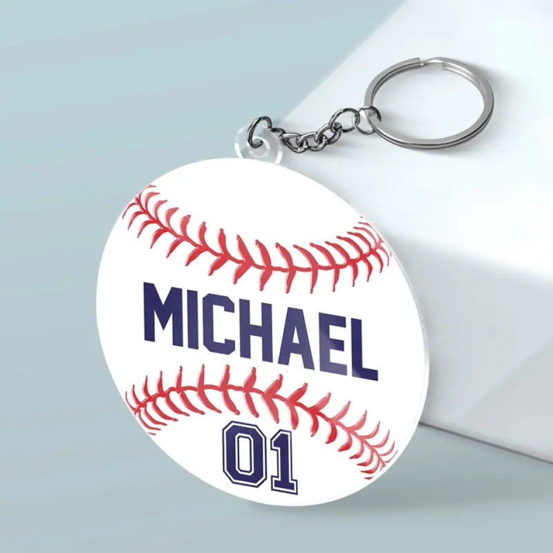 Motivation Is What Gets You Started - Family Personalized Custom Shaped Acrylic Keychain - Gift For Family Members, Sport Lovers, Sport Players