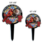 Custom Photo We're Always With You - Memorial Personalized Custom Stain Glass Style Acrylic Garden Stake - Sympathy Gift For Family