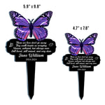 Those We Love Don't Go Away - Memorial Personalized Custom Stain Glass Style Acrylic Garden Stake - Sympathy Gift For Family
