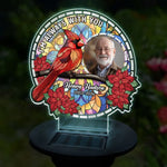 Custom Photo I'm Always By Your Side - Memorial Personalized Custom Garden Solar Light - Sympathy Gift For Family
