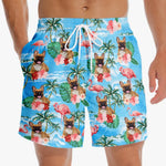 Custom Photo Beach Vibes And Wagging Tails - Dog & Cat Personalized Custom Tropical Hawaiian Aloha Men Beach Shorts - Summer Vacation Gift, Birthday Party Gift For Dog Lovers