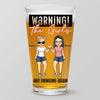 The Girls Are Drinking Again - Bestie Personalized Custom Beer Glass - Gift For Best Friends, BFF, Sisters, Coworkers