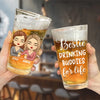 Coworker Drinking Buddies For Life - Bestie Personalized Custom Beer Glass - Summer Vacation Gift For Best Friends, BFF, Sisters, Coworkers
