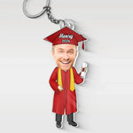 Custom Photo You Belived You Could So You Did - Family Personalized Custom Shaped Acrylic Keychain - Graduation Gift For Family