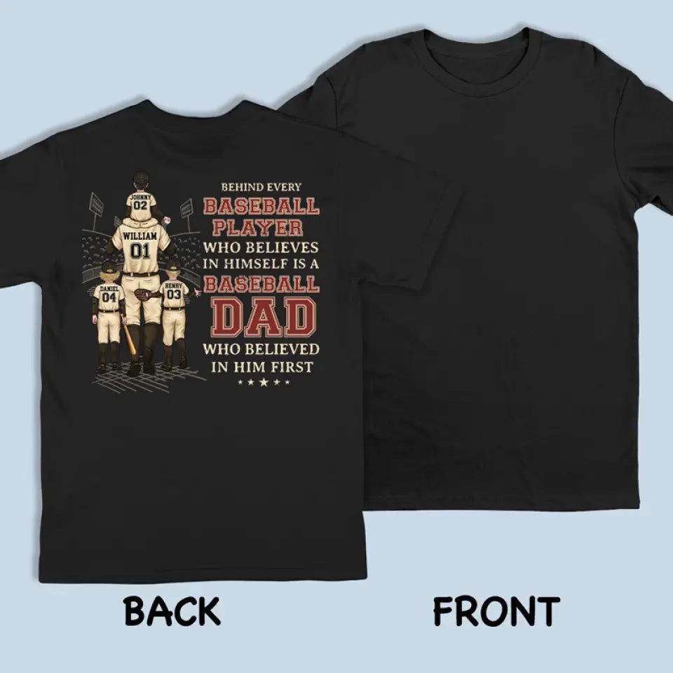 Behind Every Baseball Player Family Personalized Custom Back