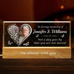 Custom Photo The Loss Is Immeasurable, But So Is The Love Left Behind - Memorial Personalized Custom Acrylic Letters 3D LED Night Light - Sympathy Gift For Family