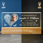 Custom Photo The Loss Is Immeasurable, But So Is The Love Left Behind - Memorial Personalized Custom Acrylic Letters 3D LED Night Light - Sympathy Gift For Family