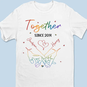 Love Is Love Forever - Couple Personalized Custom Unisex T-shirt, Hoodie, Sweatshirt - Gift For Husband Wife, Anniversary, LGBTQ+