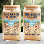 Custom Name Beach Besties Gifts for Women - Personalized Glass Cup