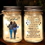Custom Name Sister Bestie Gifts for Women - Personalized Mason Jar Light