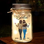 Custom Name Sister Bestie Gifts for Women - Personalized Mason Jar Light