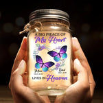 Your Memory Lives On - Memorial Personalized Custom Mason Jar Light - Sympathy Gift For Family Members