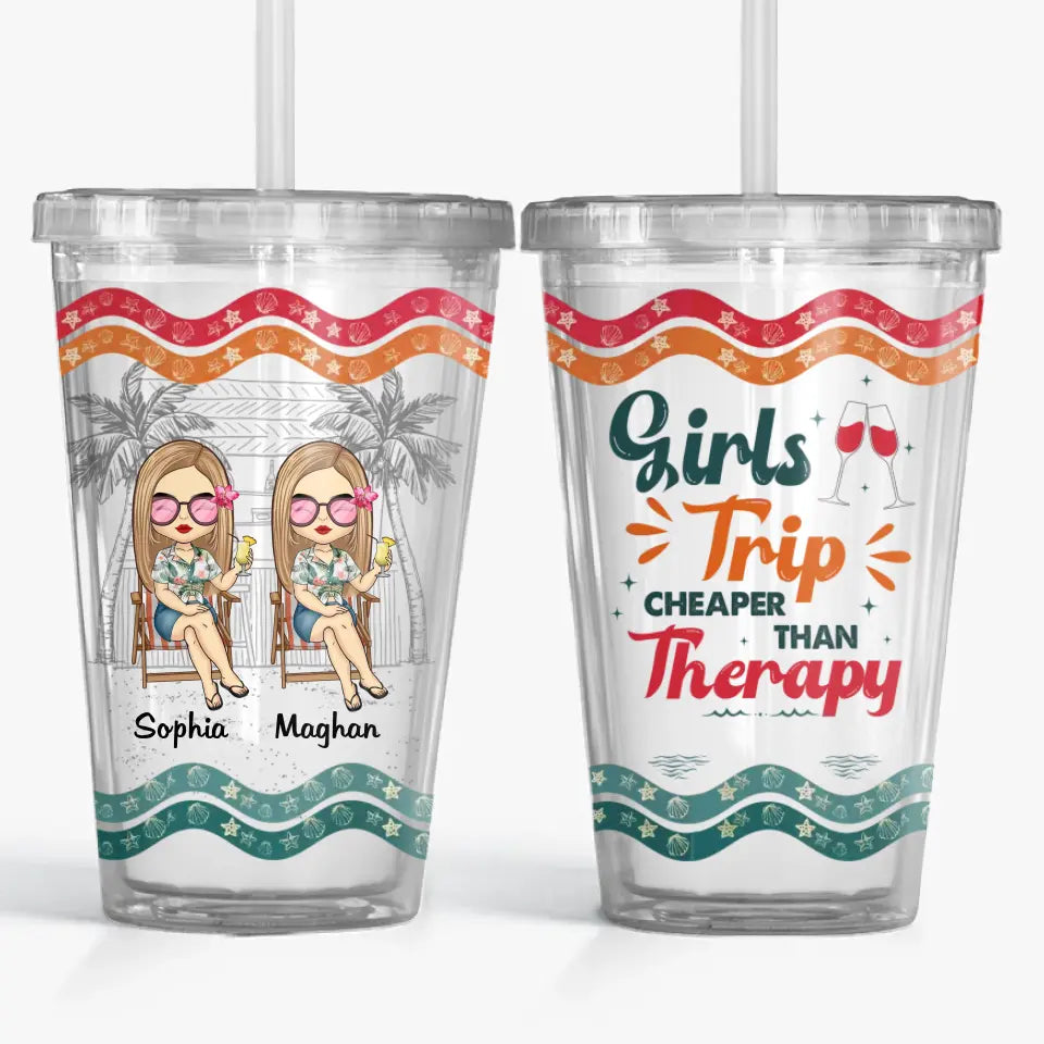 cheap personalized acrylic tumblers Good Times And Crazy Friends Make The Best Memories - Bestie Personali