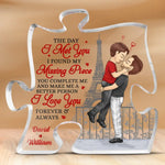 You Will Forever Be My Always - Couple Personalized Custom Puzzle Shaped Acrylic Plaque - Gift For Couple, Husband, Wife