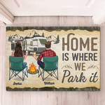 Custom Name RV Camping Gifts for Couples - Personalized Doormat