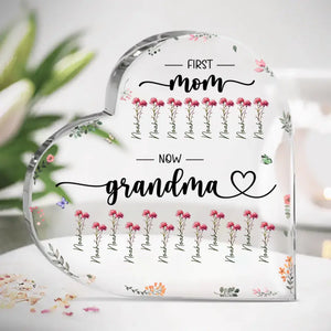 Thank You For Your Endless Love And Lessons - Family Personalized Custom Heart Shaped Acrylic Plaque - Gift For Mom, Grandma