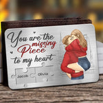 You Are The Missing Piece To My Heart - Couple Personalized Custom Aluminum Wallet Card - Gift For Husband, Wife, Couple