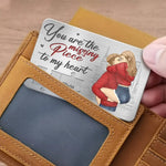 You Are The Missing Piece To My Heart - Couple Personalized Custom Aluminum Wallet Card - Gift For Husband, Wife, Couple