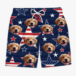 Custom Photo Certified Aquaholic - Dog & Cat Personalized Custom Tropical Hawaiian Aloha Men Beach Shorts - Summer Vacation Gift, Birthday Party Gift For Dog Lovers