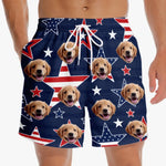 Custom Photo Certified Aquaholic - Dog & Cat Personalized Custom Tropical Hawaiian Aloha Men Beach Shorts - Summer Vacation Gift, Birthday Party Gift For Dog Lovers