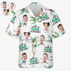 Photo personnalisée juste un père et ses enfants - Chemise hawaïenne tropicale unisexe personnalisée pour la famille - Cadeau de vacances d'été, cadeau pour papa, grand-père