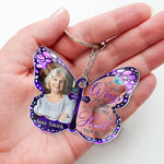 Custom Photo Memorial Butterfly Gifts - Personalized Acrylic Keychain
