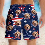 Custom Photo Certified Aquaholic - Dog & Cat Personalized Custom Tropical Hawaiian Aloha Men Beach Shorts - Summer Vacation Gift, Birthday Party Gift For Dog Lovers