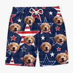 Custom Photo Certified Aquaholic - Dog & Cat Personalized Custom Tropical Hawaiian Aloha Men Beach Shorts - Summer Vacation Gift, Birthday Party Gift For Dog Lovers