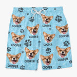 Custom Photo On The Beach, You Can Live In Happiness - Dog & Cat Personalized Custom Tropical Hawaiian Aloha Men Beach Shorts - Summer Vacation Gift, Birthday Party Gift For Dog Lovers