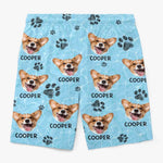 Custom Photo On The Beach, You Can Live In Happiness - Dog & Cat Personalized Custom Tropical Hawaiian Aloha Men Beach Shorts - Summer Vacation Gift, Birthday Party Gift For Dog Lovers